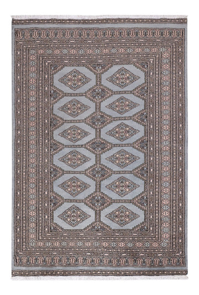 Pakistan Teppich 124x181cm - Orientteppich - hellblau