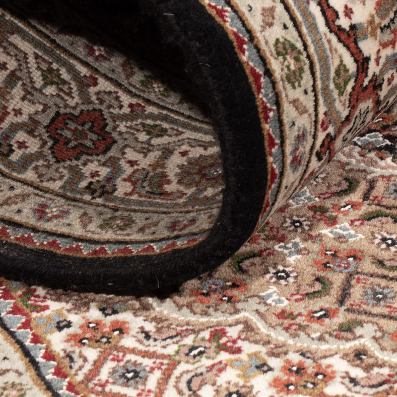 Indo Täbriz Teppich 124x187cm - Orientteppich - dunkelbeige