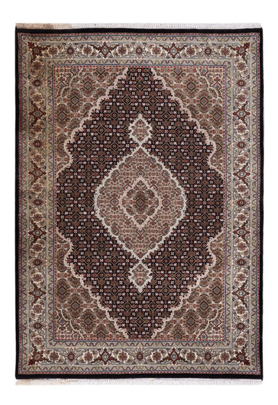 Indo Täbriz Teppich 127x184cm - Orientteppich - dunkelbeige