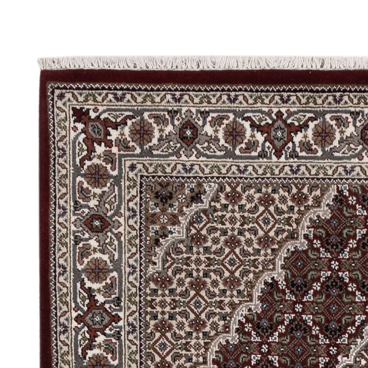 Indo Täbriz Teppich 119x183cm - Orientteppich - dunkelbeige