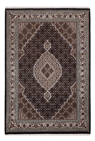 Indo Täbriz Teppich 125x185cm - Orientteppich - dunkelbeige