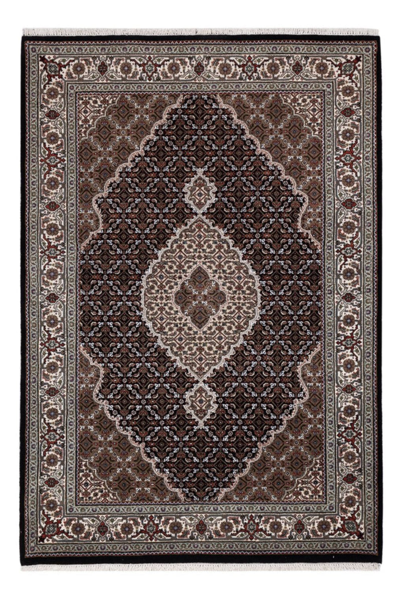 Indo Täbriz Teppich 125x185cm - Orientteppich - dunkelbeige