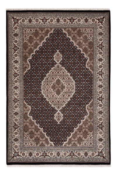 Indo Täbriz Teppich 124x184cm - Orientteppich - dunkelbeige