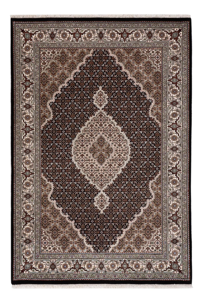 Indo Täbriz Teppich 124x184cm - Orientteppich - dunkelbeige