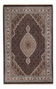 Indo Täbriz Teppich 123x188cm - Orientteppich - dunkelbeige