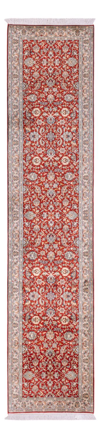 Kaschmir Seide Teppich 79x363cm - Orientteppich - rot