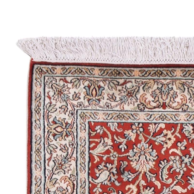 Kaschmir Seide Teppich 79x363cm - Orientteppich - rot