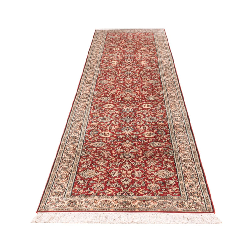 Kaschmir Seide Teppich 79x363cm - Orientteppich - rot