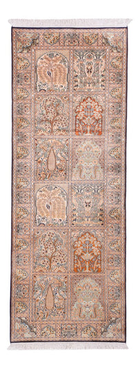 Kaschmir Seide Teppich 80x236cm - Orientteppich - dunkelbeige – product image
