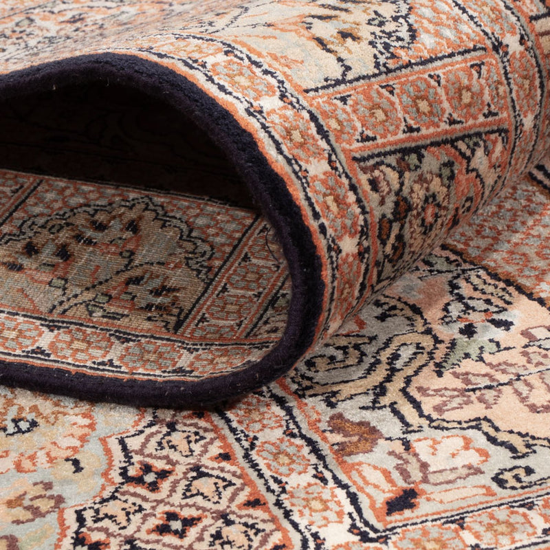 Kaschmir Seide Teppich 80x236cm - Orientteppich - dunkelbeige