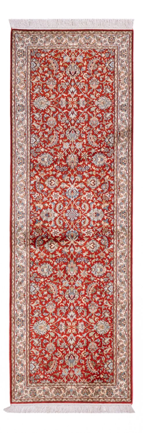 Kaschmir Seide Teppich 76x241cm - Orientteppich - rot