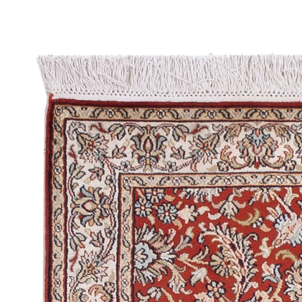 Kaschmir Seide Teppich 76x241cm - Orientteppich - rot