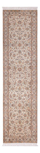 Kaschmir Seide Teppich 77x307cm - Orientteppich - beige