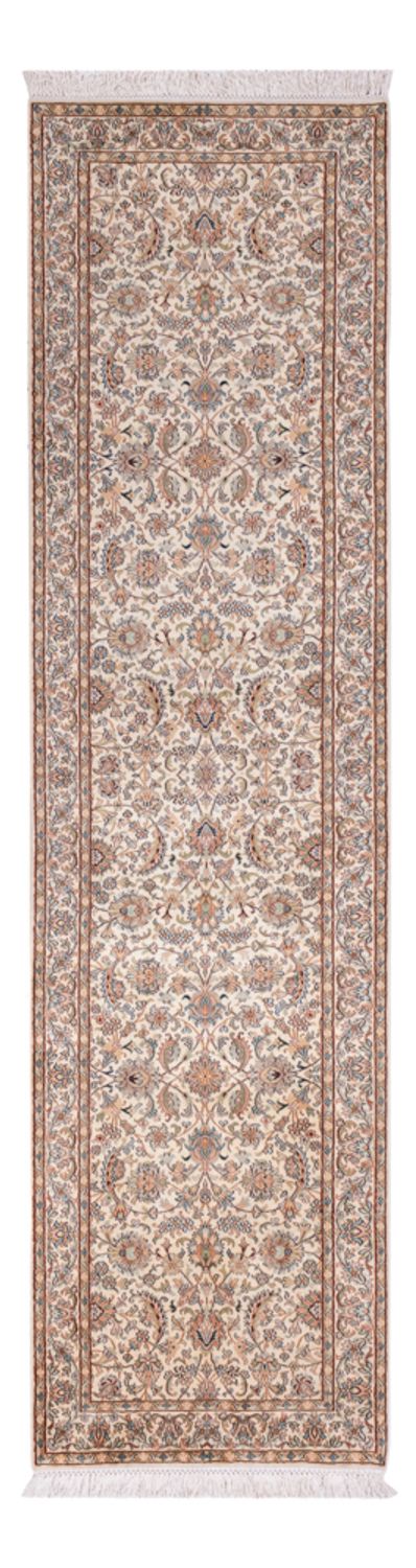 Kaschmir Seide Teppich 77x307cm - Orientteppich - beige