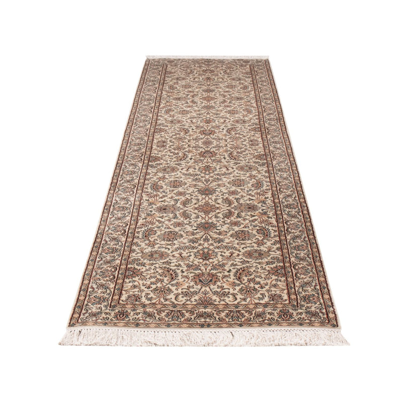 Kaschmir Seide Teppich 77x307cm - Orientteppich - beige