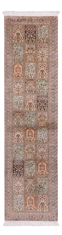 Kaschmir Seide Teppich 79x304cm - Orientteppich - dunkelbeige – product image