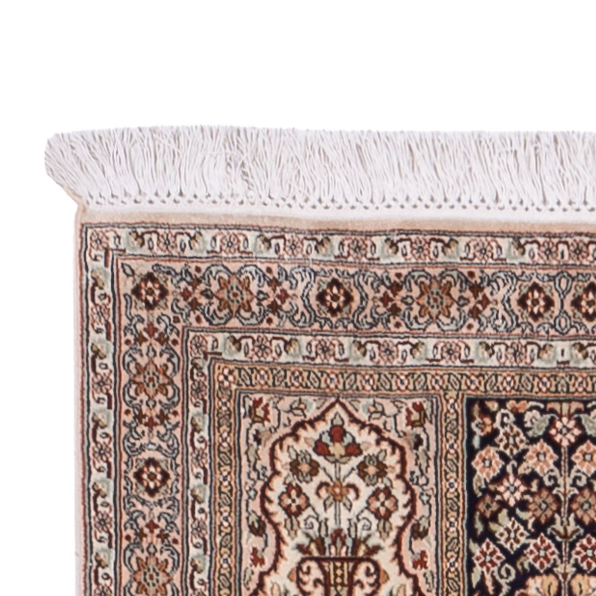 Kaschmir Seide Teppich 79x304cm - Orientteppich - dunkelbeige