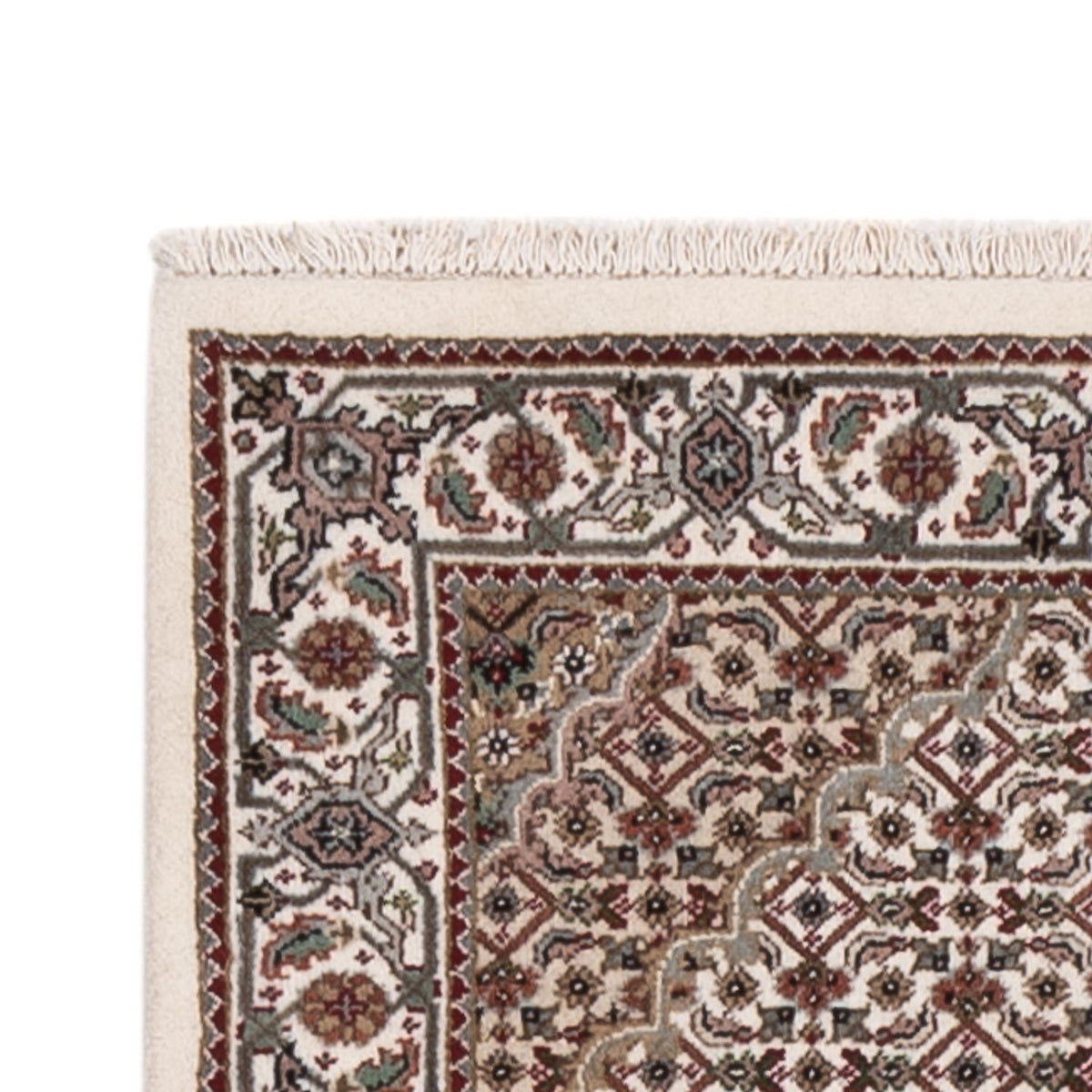 Indo Täbriz Teppich 84x315cm - Orientteppich - dunkelbeige