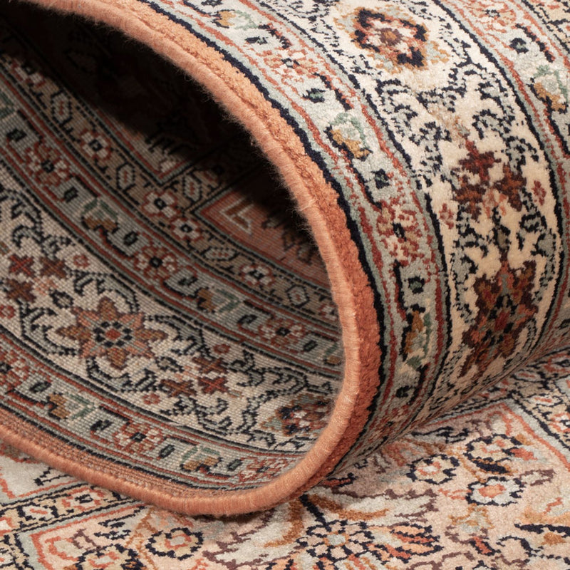 Kaschmir Seide Teppich 77x301cm - Orientteppich - dunkelbeige