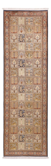 Kaschmir Seide Teppich 77x280cm - Orientteppich - dunkelbeige – product image