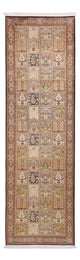 Kaschmir Seide Teppich 77x280cm - Orientteppich - dunkelbeige