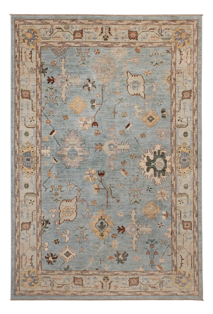 Ziegler Teppich - Usak - 200 x 296 cm - hellblau