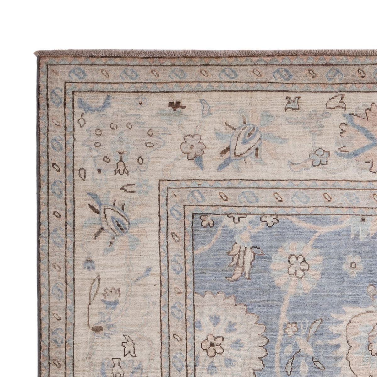 Usak Teppich 206x301cm - Orientteppich - hellblau