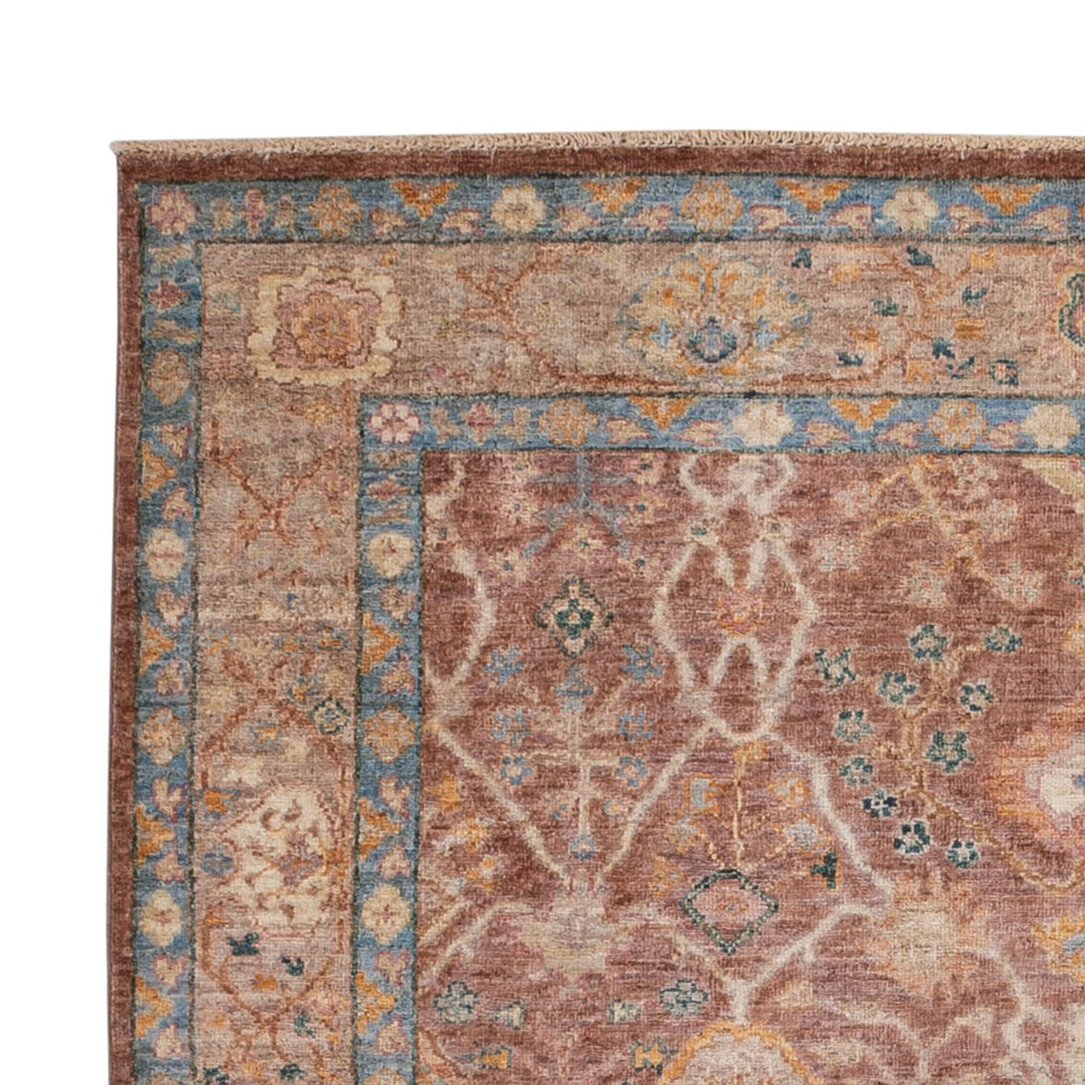 Usak Teppich 152x194cm - Orientteppich - dunkelbeige