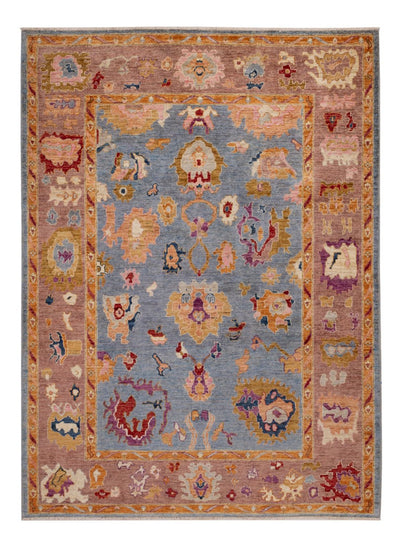 Usak Teppich 173x235cm - Orientteppich - hellblau