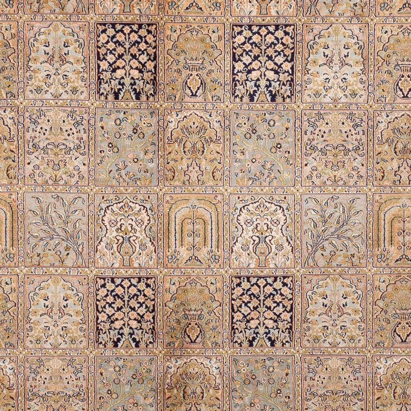 Kaschmir Seide Teppich 273x378cm - Orientteppich - dunkelbeige