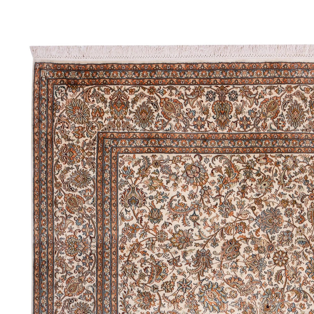 Seidenteppich - Kaschmir Seide - 247 x 349 cm - beige
