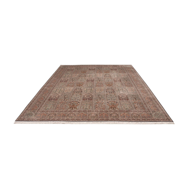 Kaschmir Seide Teppich 274x362cm - Orientteppich - dunkelbeige