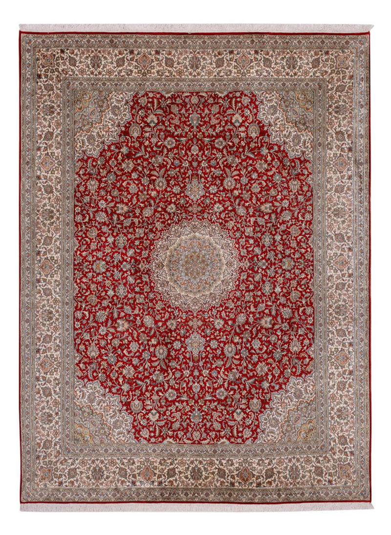 Kaschmir Seide Teppich 244x327cm - Orientteppich - rot
