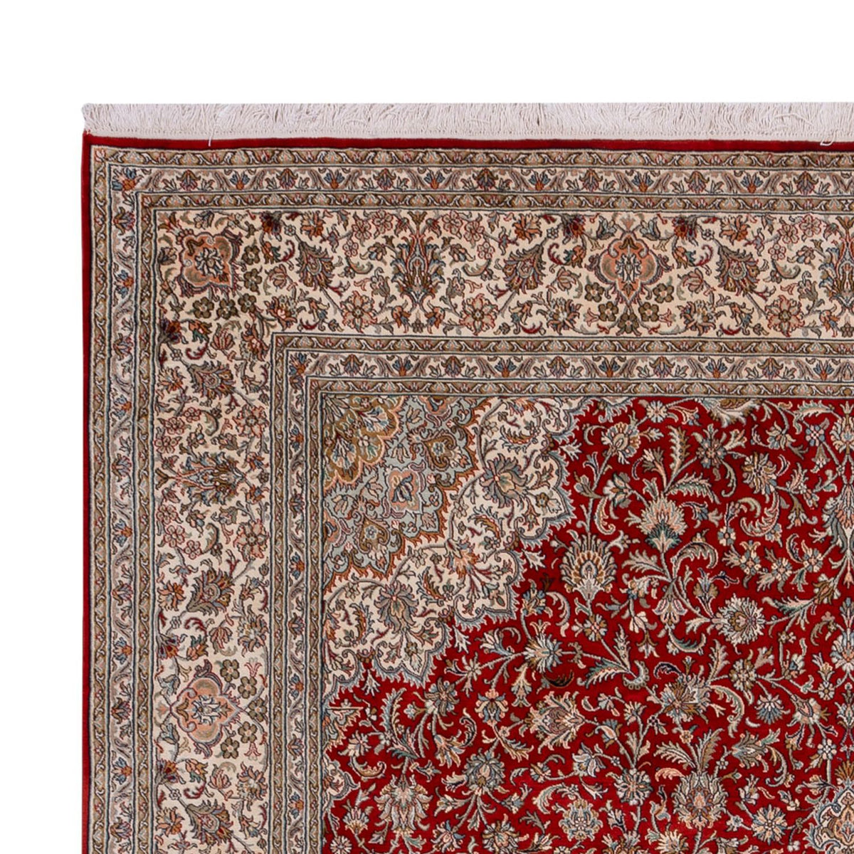 Kaschmir Seide Teppich 244x327cm - Orientteppich - rot