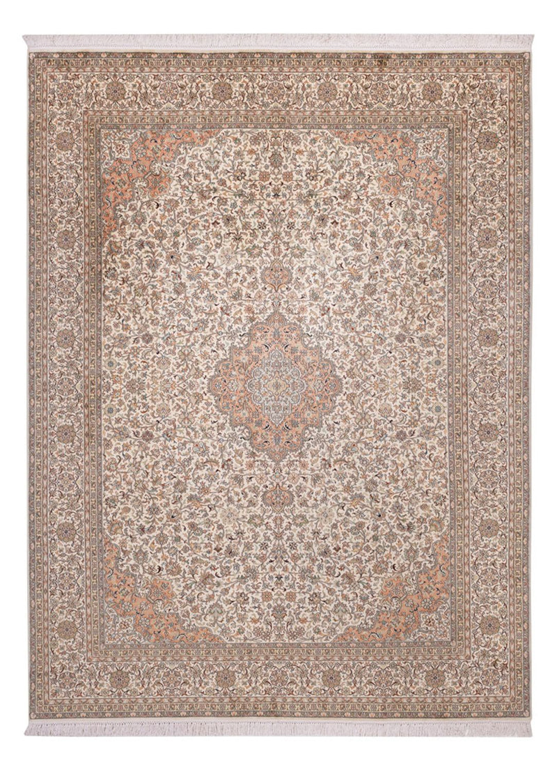 Kaschmir Seide Teppich 244x329cm - Orientteppich - beige