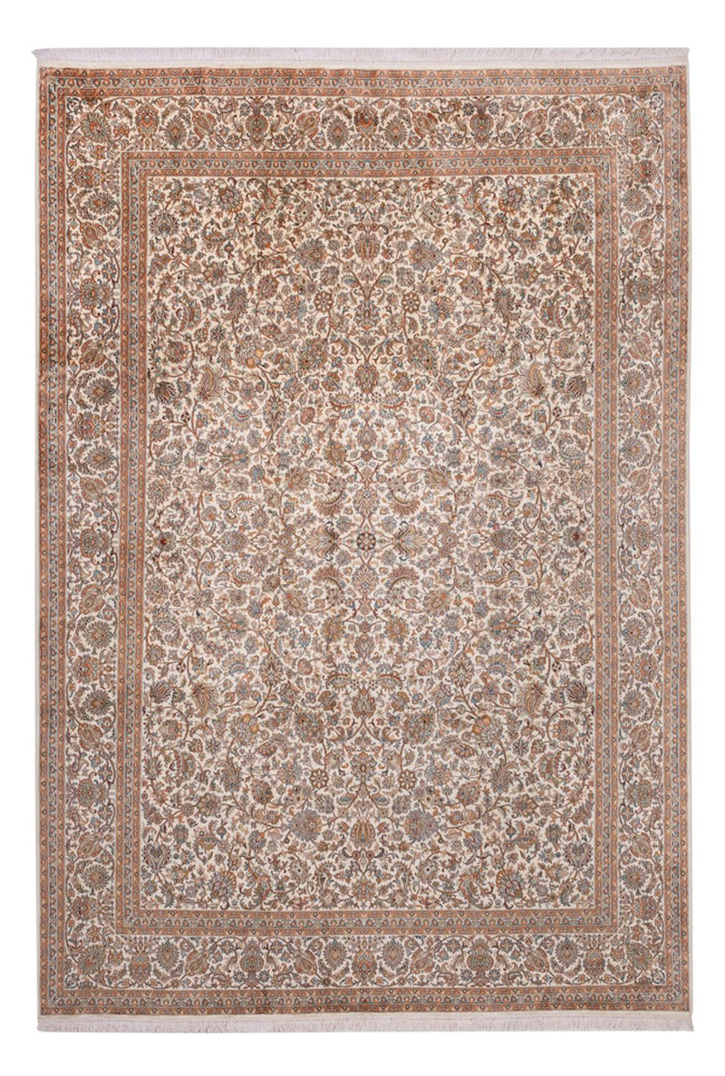 Kaschmir Seide Teppich 249x358cm - Orientteppich - beige