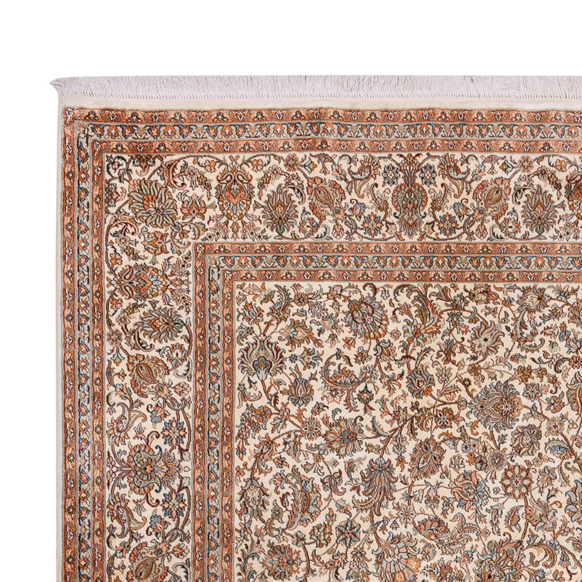 Kaschmir Seide Teppich 249x358cm - Orientteppich - beige