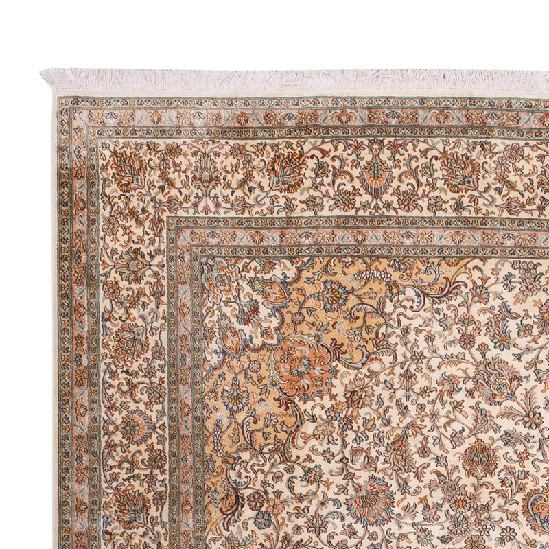 Kaschmir Seide Teppich 249x320cm - Orientteppich - beige