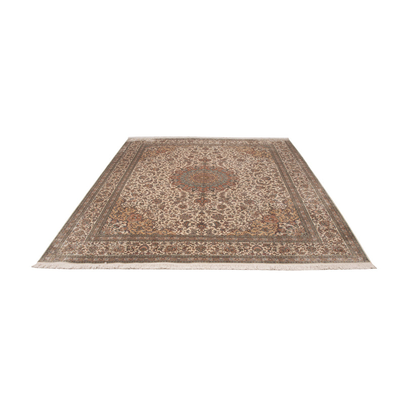Kaschmir Seide Teppich 249x320cm - Orientteppich - beige