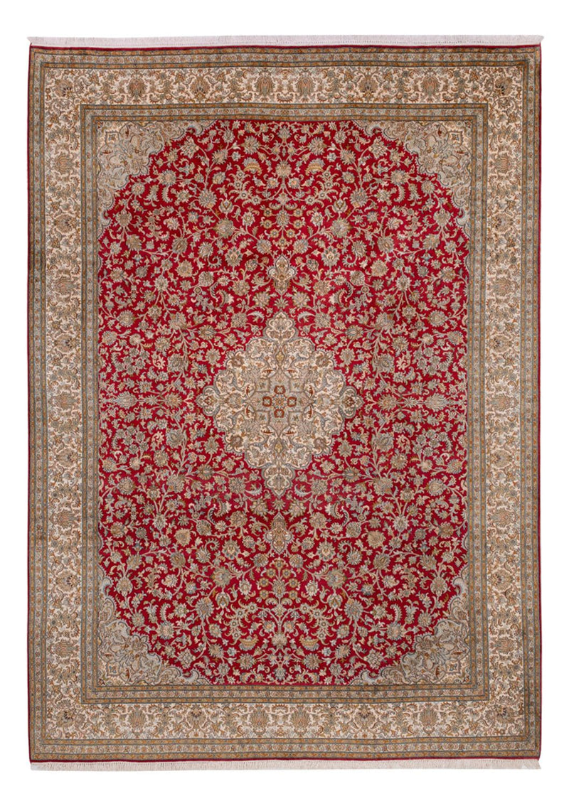 Kaschmir Seide Teppich 244x339cm - Orientteppich - rot
