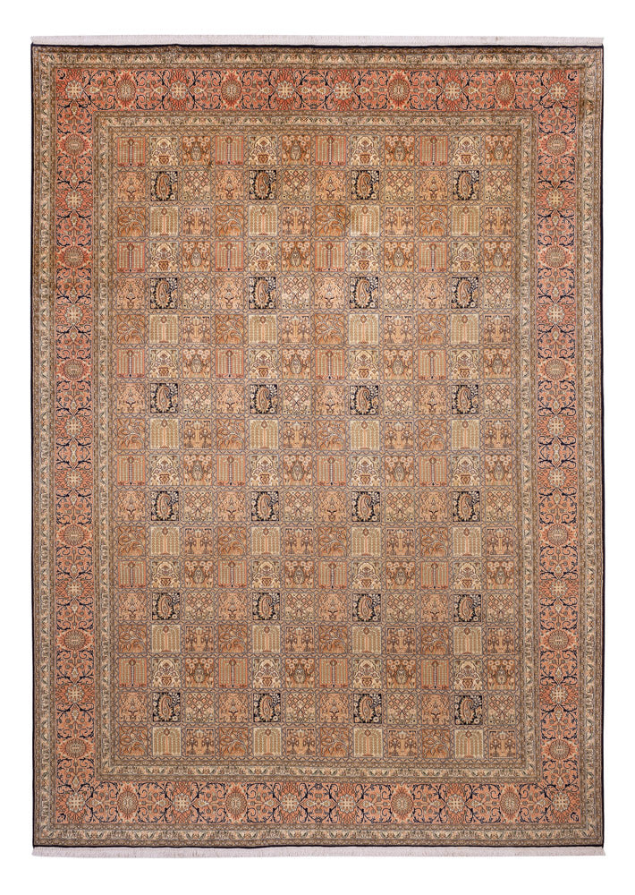 Seidenteppich - Kaschmir Seide - 245 x 344 cm - dunkelbeige