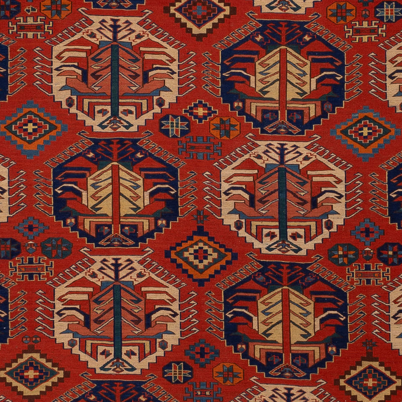 Kelim Afghan Teppich 272x348cm - dunkelrot