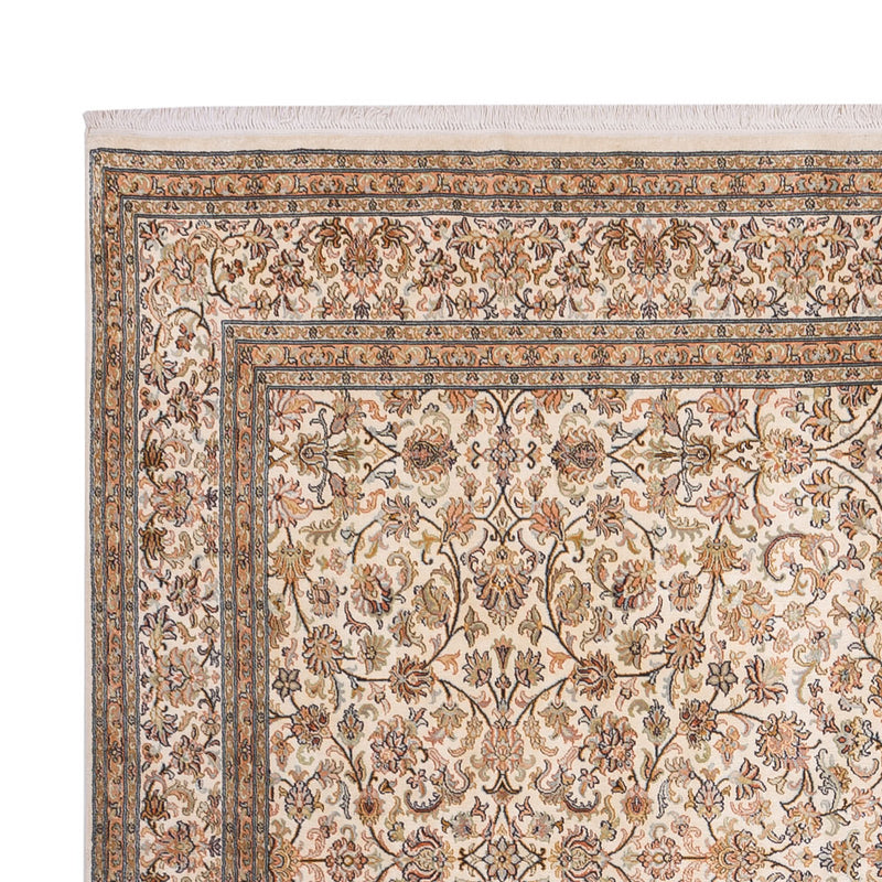 Kaschmir Seide Teppich 245x356cm - Orientteppich - beige
