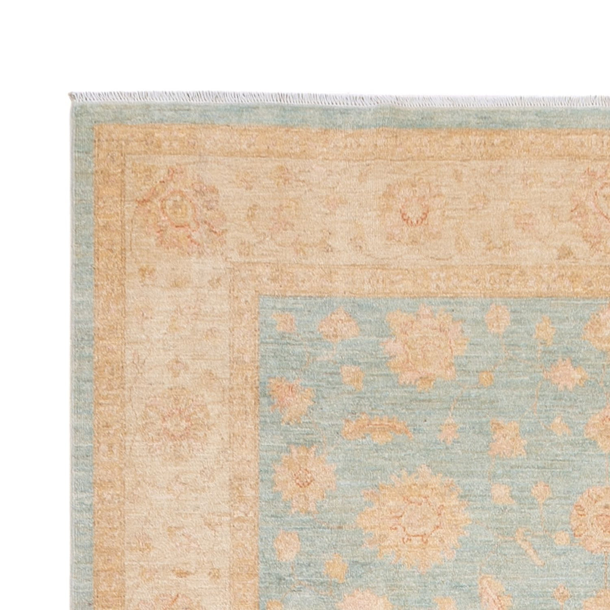 Ziegler Teppich 199x418cm - Orientteppich - hellblau