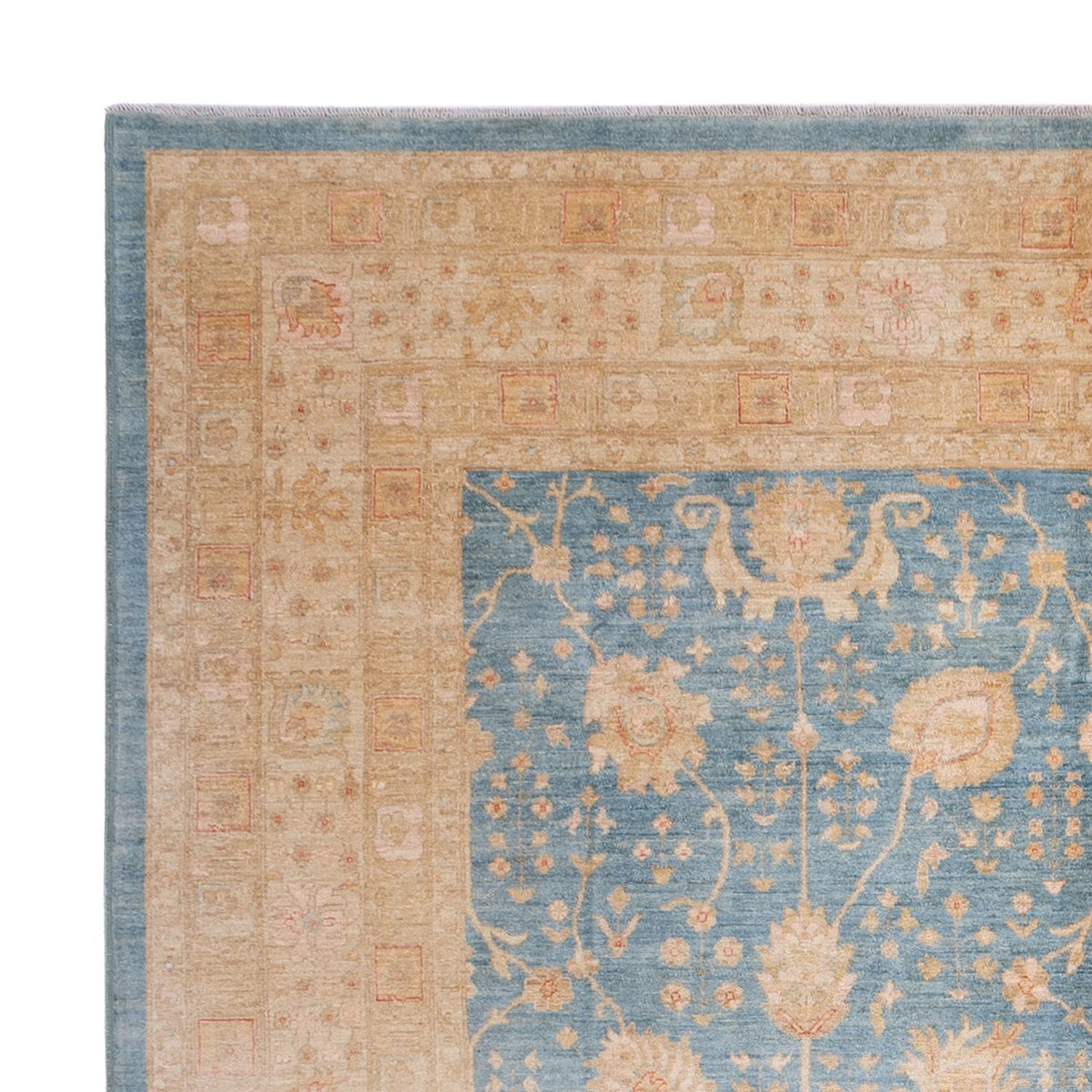 Ziegler Teppich 297x298cm - Orientteppich - hellblau