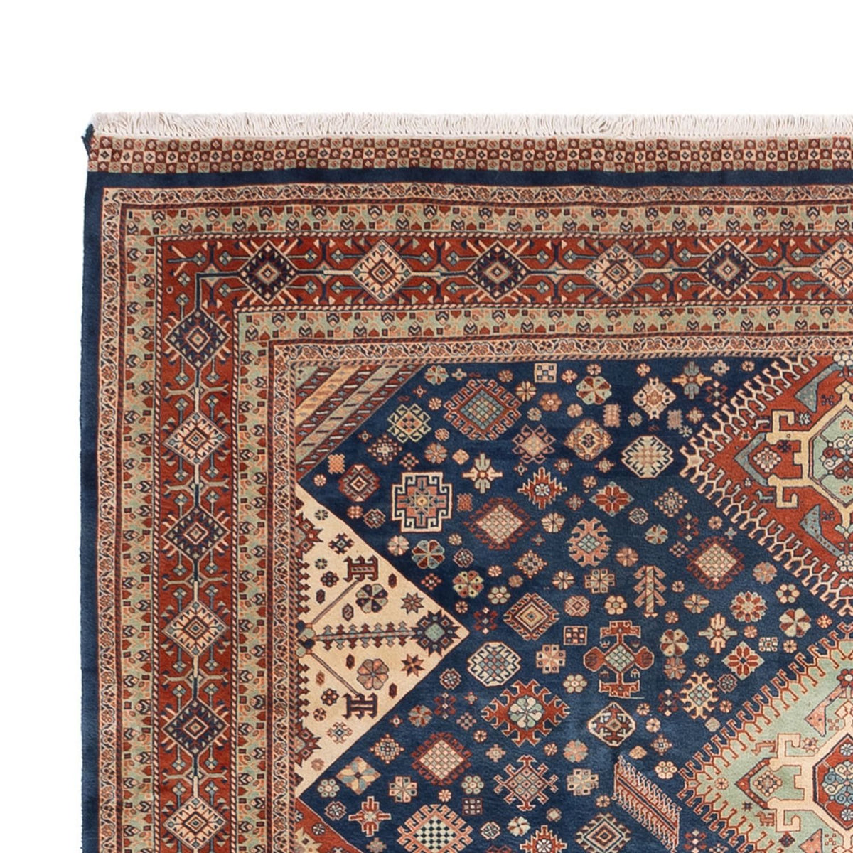 Shiraz Teppich 238x318cm - Perserteppich - dunkelblau