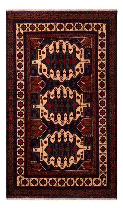 Belutsch Teppich 115x190cm - Orientteppich - hellbeige