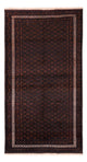 Belutsch Teppich 122x236cm - Orientteppich - dunkelbraun