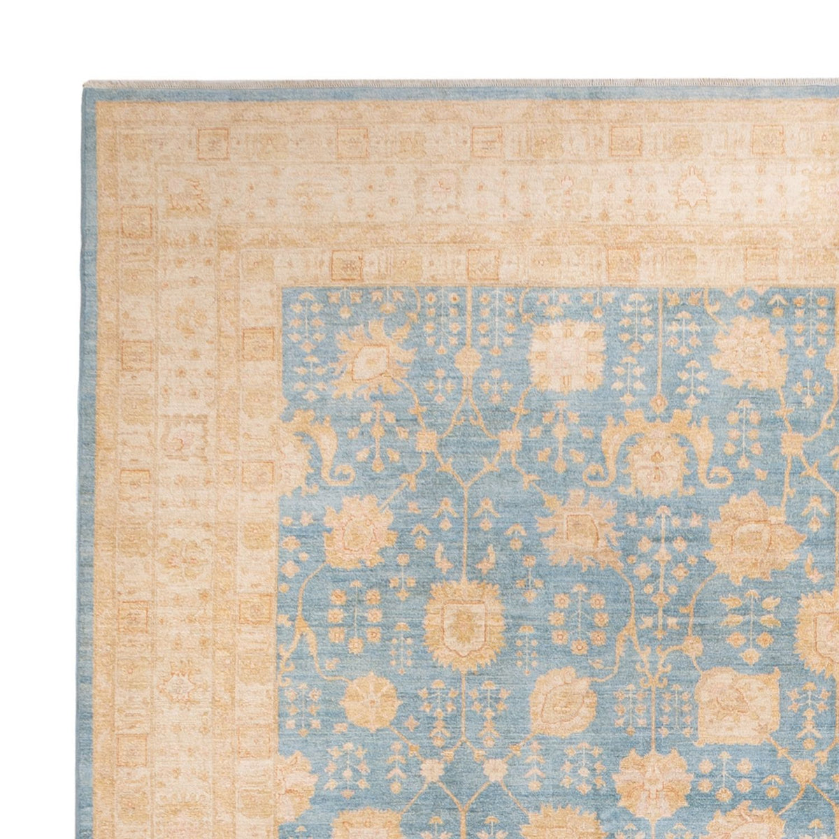 Ziegler Teppich 389x399cm - Orientteppich - hellblau