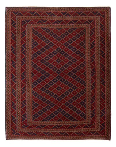 Kelim Afghan Teppich 212x265cm - rot